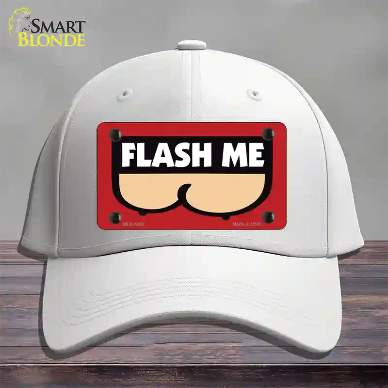 Flash Me Novelty License Plate Hat Cotton / White