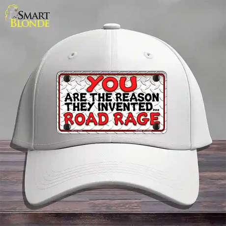 Invented Road Rage Novelty License Plate Hat Cotton / White