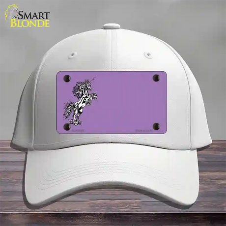 Unicorn Offset Novelty License Plate Hat Cotton / White