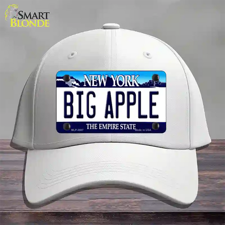 Big Apple New York Novelty License Plate Hat Cotton / White