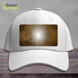 Brown White Fade Scratched Novelty License Plate Hat Cotton / White