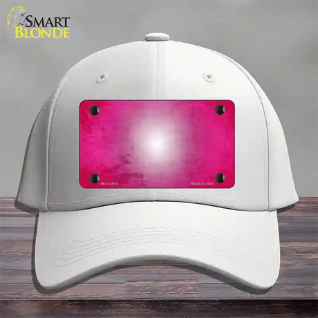 Pink White Fade Scratched Novelty License Plate Hat Cotton / White