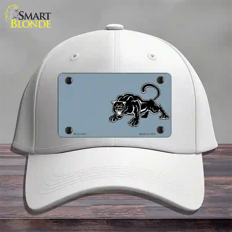 Black Panther Offset Novelty License Plate Hat Cotton / White