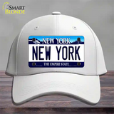 New York State Novelty License Plate Hat Cotton / White