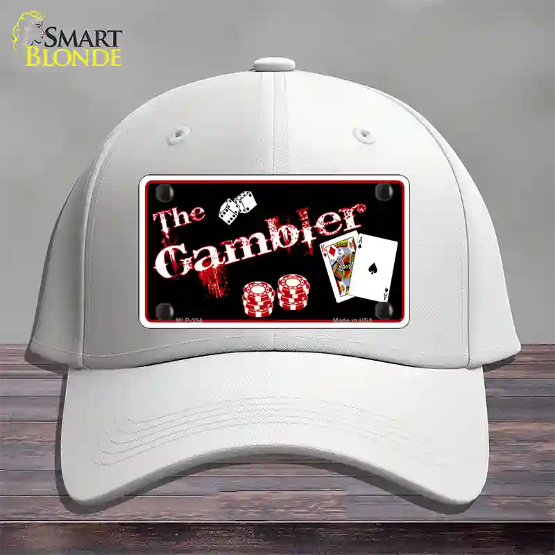 Gambler Novelty License Plate Hat Cotton / White