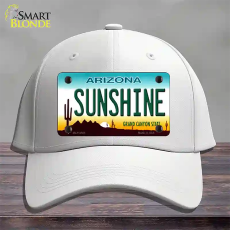 Sunshine Arizona Novelty License Plate Hat Cotton / White