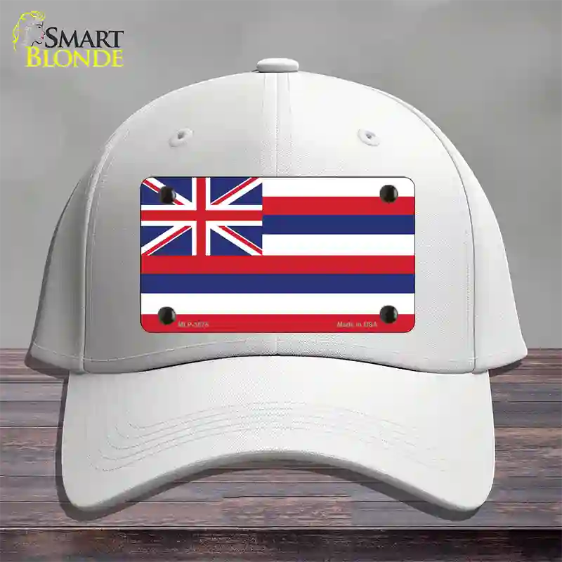 Hawaii Flag State Flag Novelty License Plate Hat Cotton / White