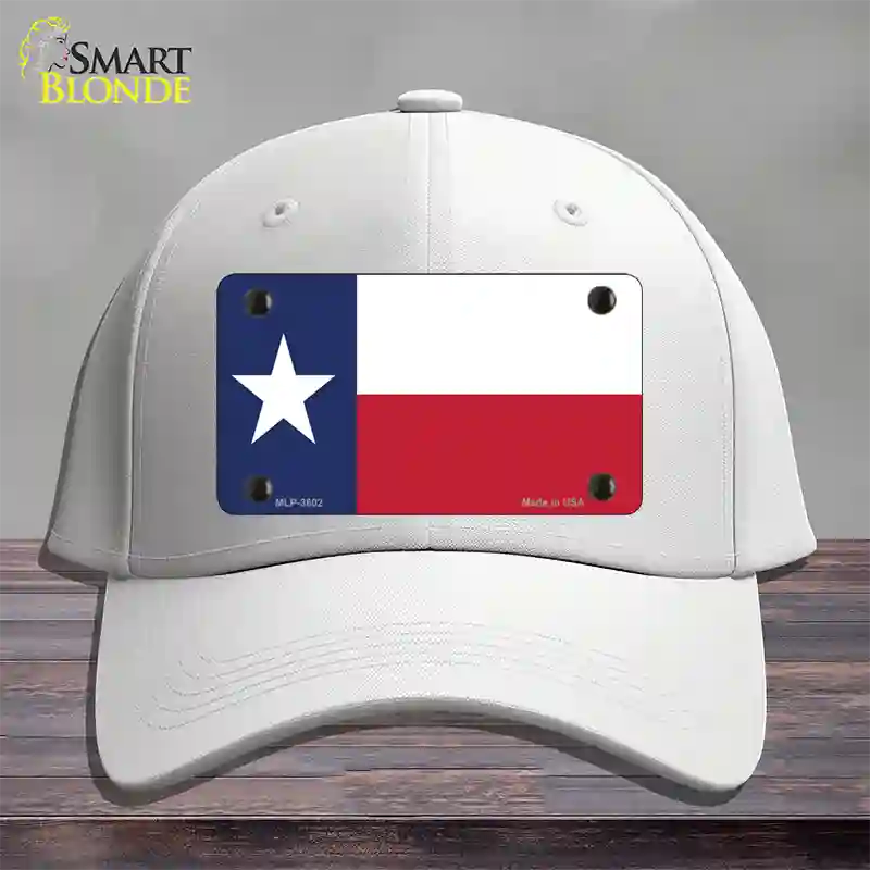 Texas State Flag Novelty License Plate Hat Cotton / White