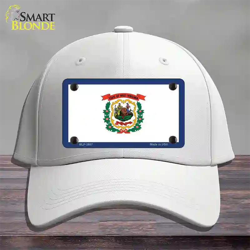 West Virginia State Flag Novelty License Plate Hat Cotton / White