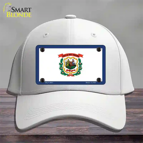 West Virginia State Flag Novelty License Plate Hat Cotton / White