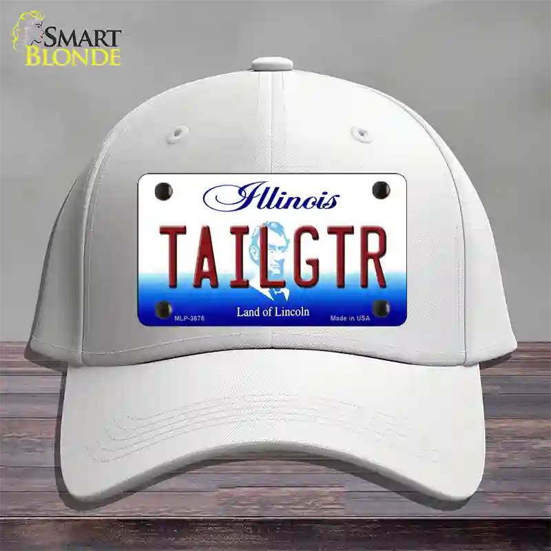 Tailgtr Illinois Novelty License Plate Hat Cotton / White