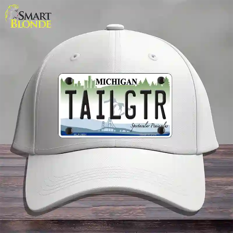 Tailgtr Michigan Novelty License Plate Hat Cotton / White