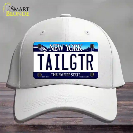 Tailgtr New York Novelty License Plate Hat Cotton / White