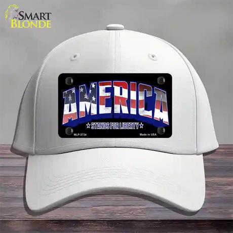 America Novelty License Plate Hat Cotton / White