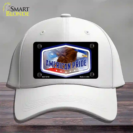 American Pride Novelty License Plate Hat Cotton / White