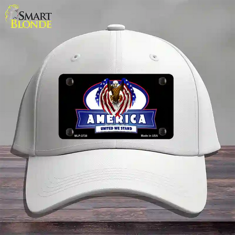 America United Novelty License Plate Hat Cotton / White