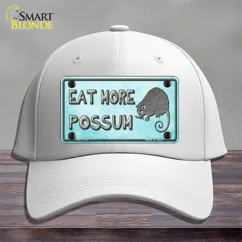 Eat More Possum Novelty License Plate Hat Cotton / White