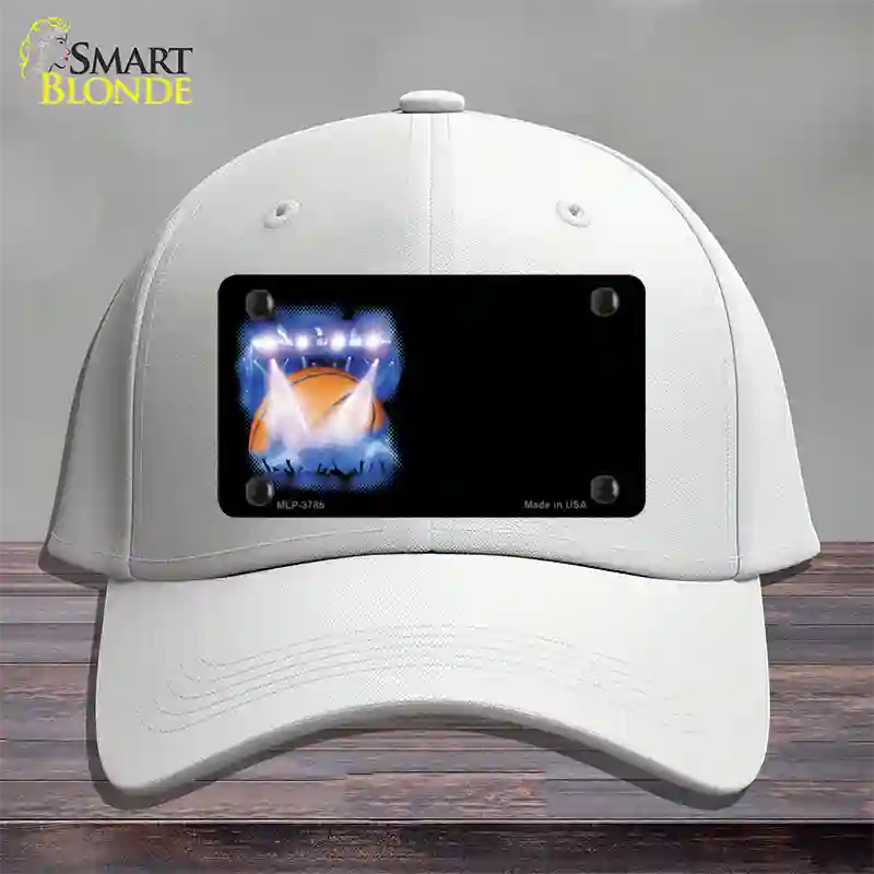 Basketball Game Offset Novelty License Plate Hat Cotton / White