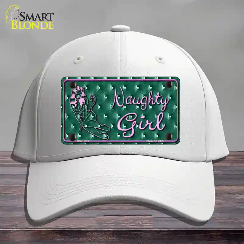 Naughty Girl Novelty License Plate Hat Cotton / White