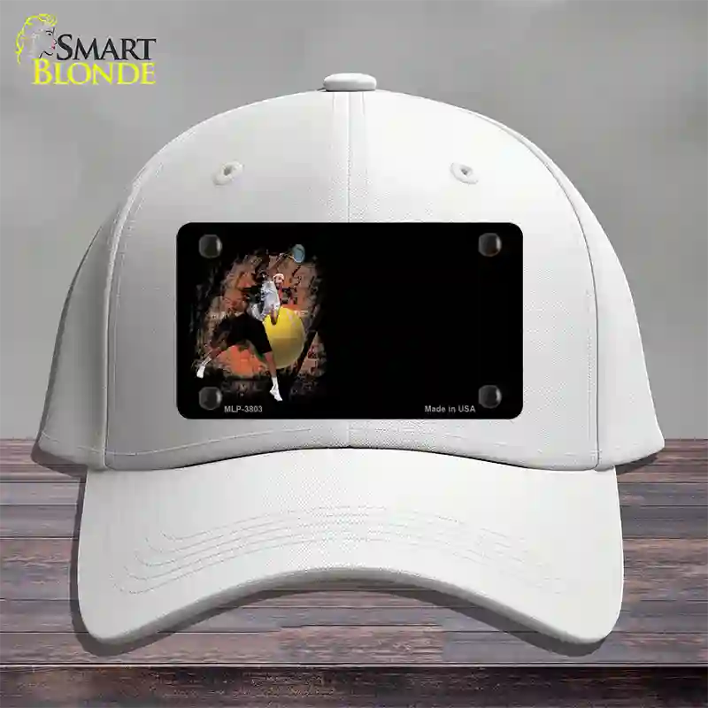 Tennis Offset Novelty License Plate Hat Cotton / White