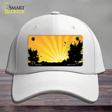 Southwest Orange Sunset Novelty License Plate Hat Cotton / White