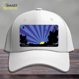 Southwest Purple Sunset Novelty License Plate Hat Cotton / White