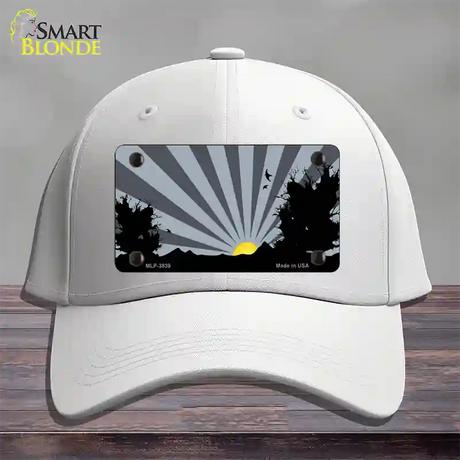 Southwest Gray Sunset Novelty License Plate Hat Cotton / White