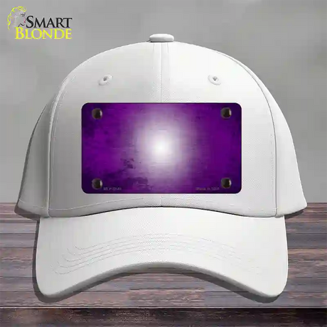 Purple White Fade Scratched Novelty License Plate Hat Cotton / White