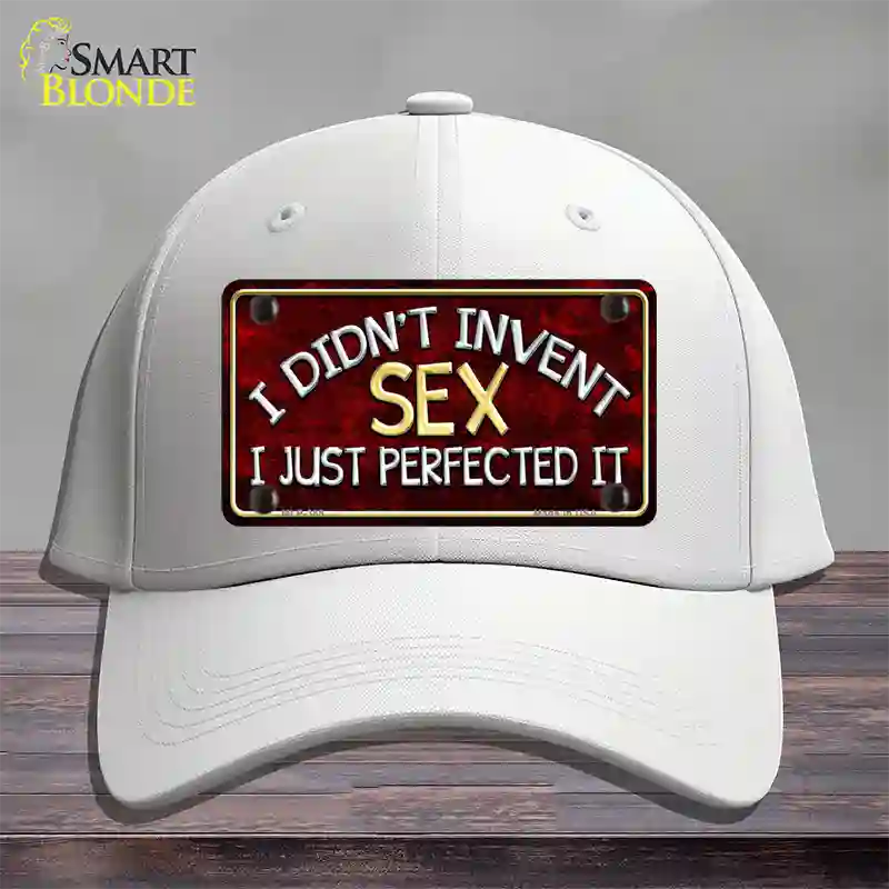 Didnt Invent Sex Novelty License Plate Hat Cotton / White