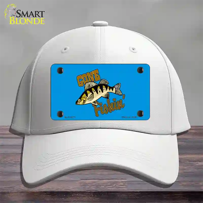 Gone Fishin Novelty License Plate Hat Cotton / White