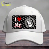 I Love My Bulldog Novelty License Plate Hat Cotton / White