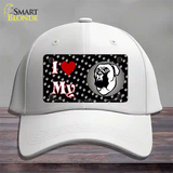 I Love My Bull Mastiff Novelty License Plate Hat Cotton / White