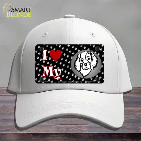 I Love My Cavalier King Charles Novelty License Plate Hat Cotton / White