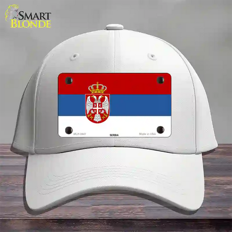 Serbia Eagle Flag Novelty License Plate Hat Cotton / White