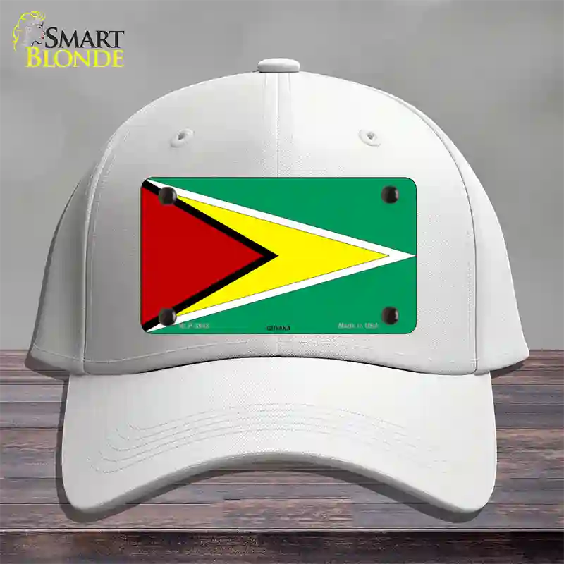 Guyana Flag Novelty License Plate Hat Cotton / White