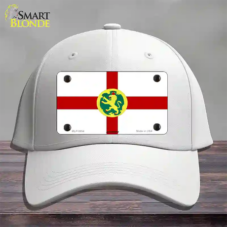 Alderney Flag Novelty License Plate Hat Cotton / White