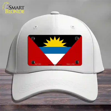 Antigua & Barbuda Flag Novelty License Plate Hat Cotton / White