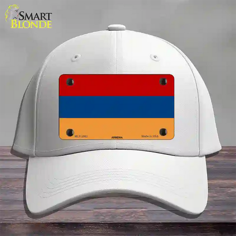 Armenia Flag Novelty License Plate Hat Cotton / White