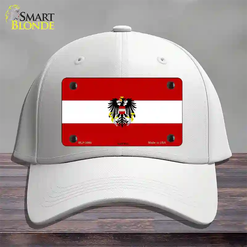 Austria Flag Novelty License Plate Hat Cotton / White