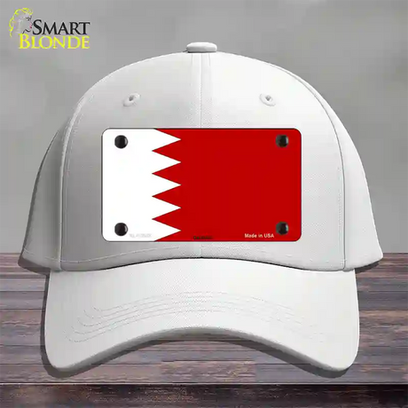 Bahrain Flag Novelty License Plate Hat Cotton / White