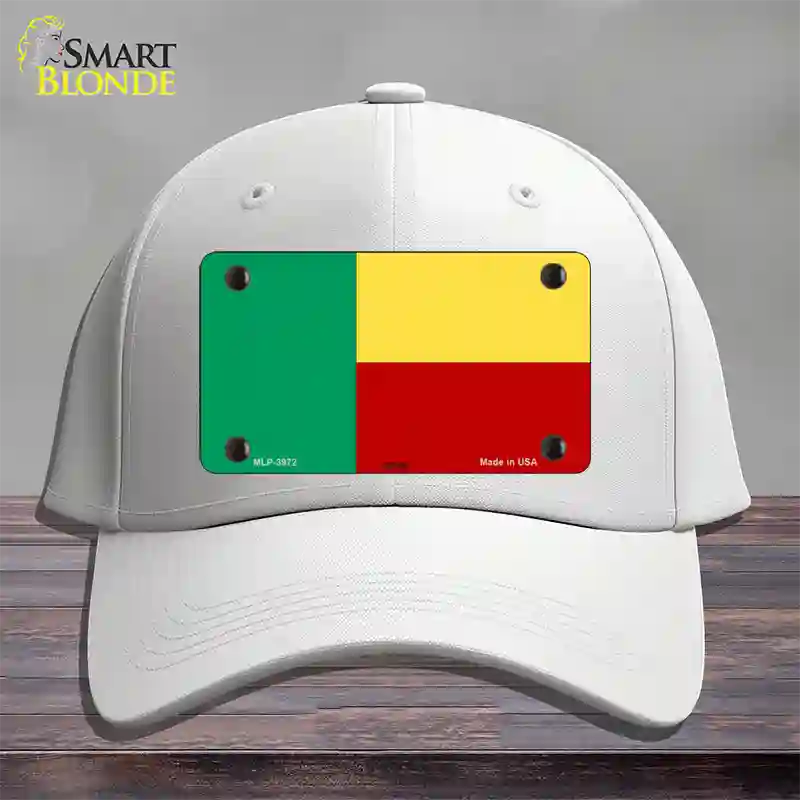 Benin Flag Novelty License Plate Hat Cotton / White