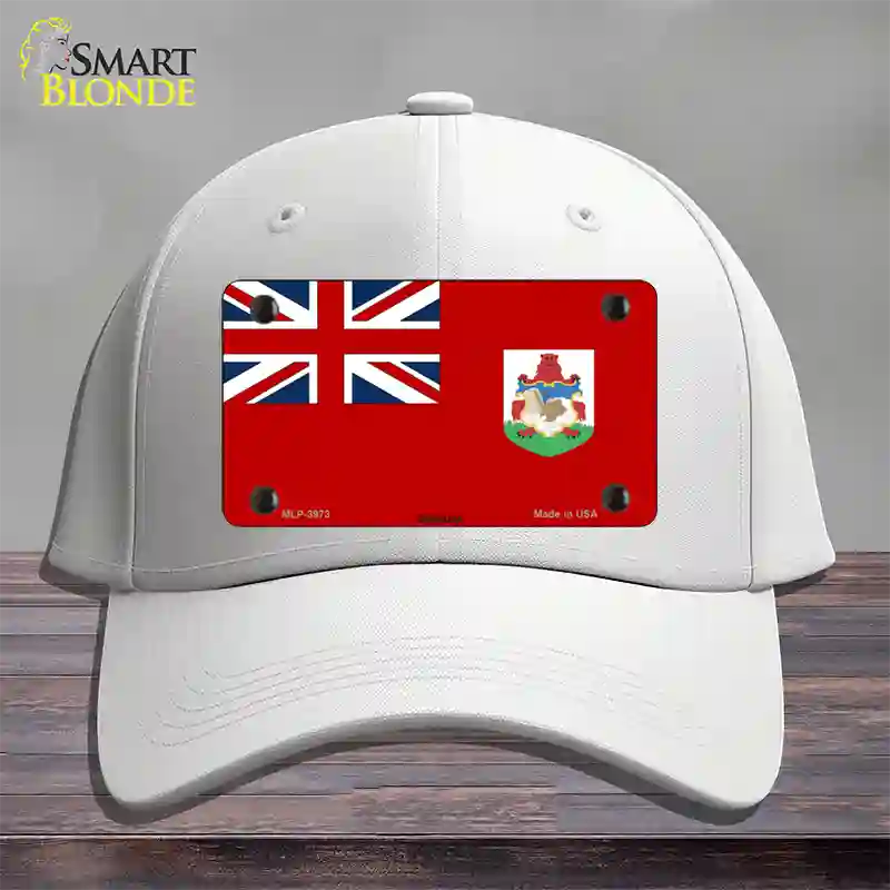 Bermuda Flag Novelty License Plate Hat Cotton / White