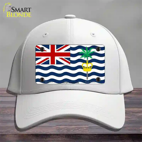 British Indian Ocean Flag Novelty License Plate Hat Cotton / White