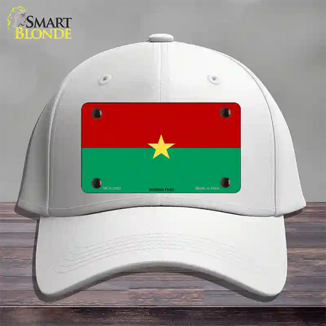 Burkina Faso Flag Novelty License Plate Hat Cotton / White