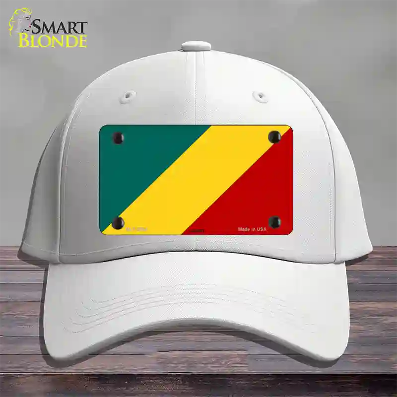 Congo Flag Novelty License Plate Hat Cotton / White