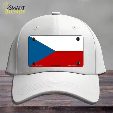 Czech Republic Flag Novelty License Plate Hat Cotton / White