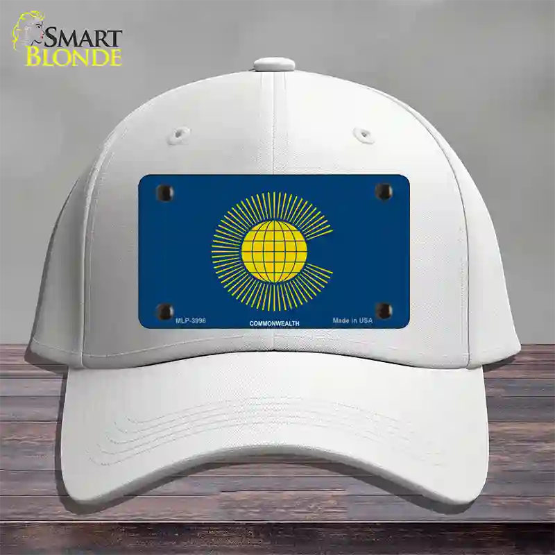 Commonwealth Flag Novelty License Plate Hat Cotton / White