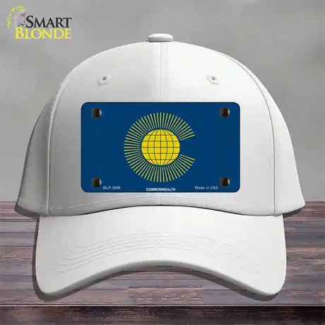 Commonwealth Flag Novelty License Plate Hat Cotton / White