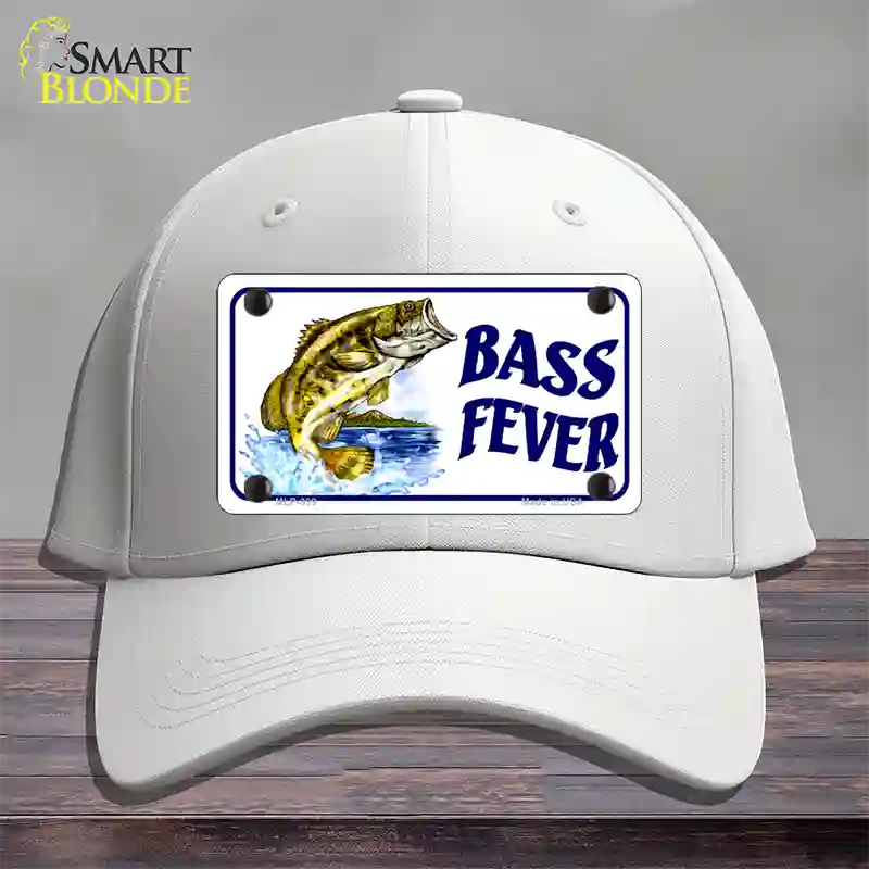 Bass Fever Novelty License Plate Hat Cotton / White