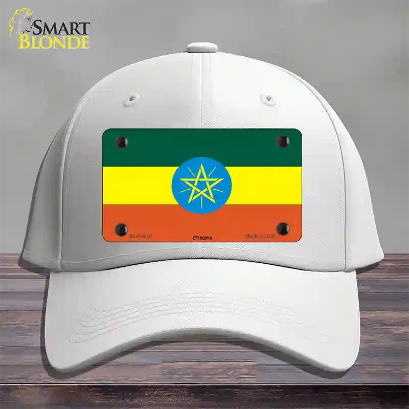 Ethiopia Flag Novelty License Plate Hat Cotton / White